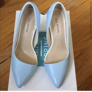 Color block heels, brand new US 6